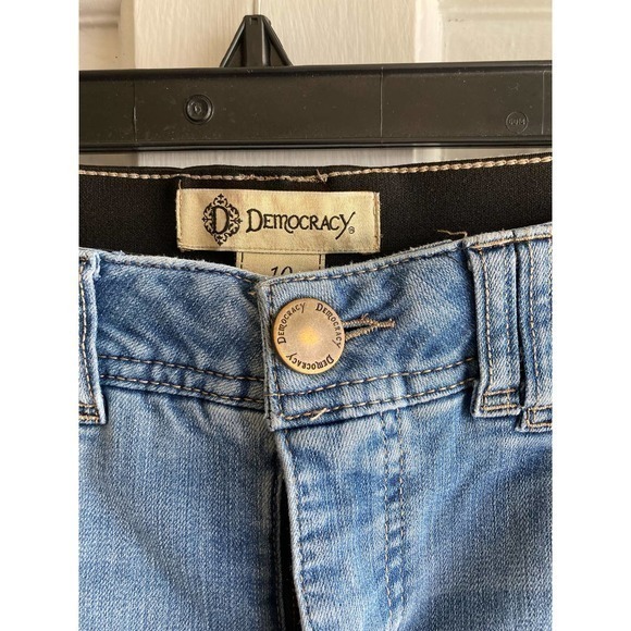 Women’s Democracy Blue Jeans AB Technology Stretch Slimming Size 10 Straight - Picture 2 of 8